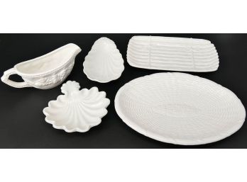5 Pieces Of White Porcelain