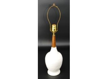 Mid Century Modern Ceramic And Wood Lamp Base
