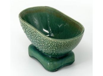 Brush Pottery 821 Green Footed Hobnail Stoneware Bowl/Planter