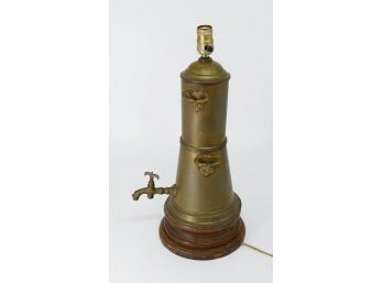 Vintage Brass Samovar Lamp