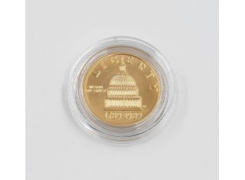 1989-W Congress $5 Gold Coin (Uncirculated) - West Point Mint - 90% Gold / 8.359 Grams