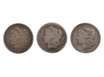 3 Morgan US Silver Dollars - 1881, 1890, 1891 (Lot #5)