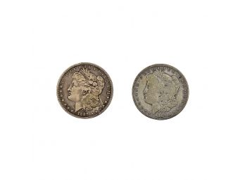 2 Morgan US Silver Dollars (1889-O)