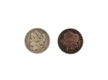 2 Morgan US Silver Dollars - 1889-O & 1890-O