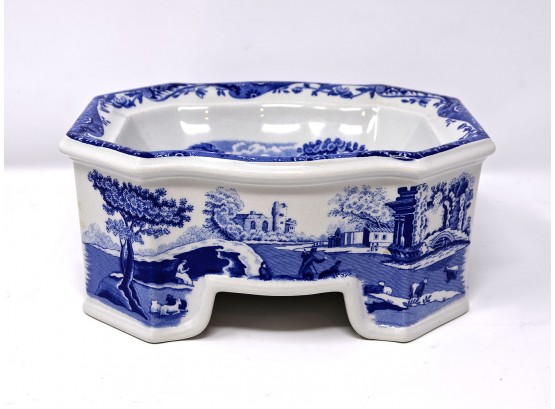 Rare Spode Blue/White Italian Porcelain Dog Bowl - 2003 Limited Edition - Numbered (#39 Of 750)