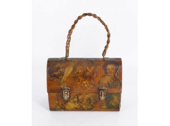 Decoupaged Handbag - Vintage Thermos Lunchbox