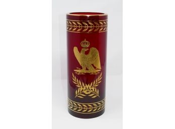 Rare Baccarat Imperial Eagle Crystal Vase - Never Displayed In Original Box