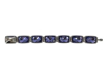 Swarovski Crystal Tanzanite Nirvana Bracelet - Size L - Never Worn In Box (Cost $230)
