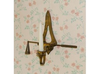 Pair Of Bronze Wall Sconces With Snuffers