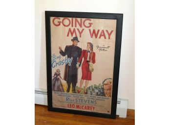 Original 1944 One-Sheet Bing Crosby Movie Poster - Going My Way