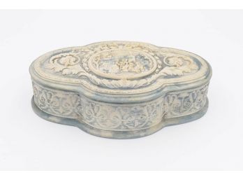 Incolay Stone Carved Jewelry Box