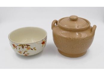 1935 Hall's Mixing Bowl And Cookie Jar