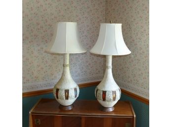 Pair Of Large Mid Century Lamps