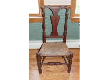 18th C. Hudson Valley Chair With Original Paint - Shortened For A Child