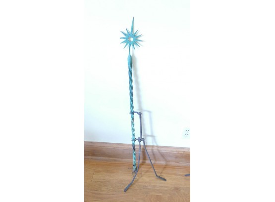Antique 19th C. American Twist Form Copper Lightning Rod