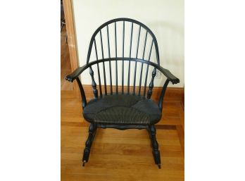 Windsor Sack Back Rocking Chair With Rush Seat