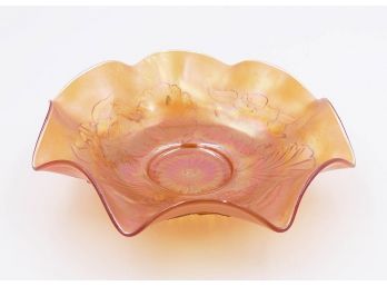 Vintage Dugan Marigold Carnival Glass Bowl
