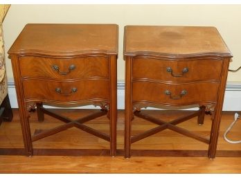 Pair Of Vintage Wooden Side Tables
