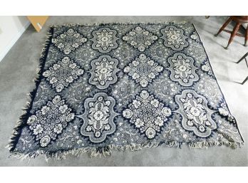 Large Throw Blanket With Floral Patterns