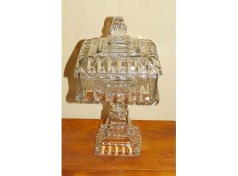 Antique EAPG Glass Covered Compote