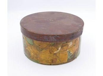 19th C. Painted & Designed Wood Pantry Box
