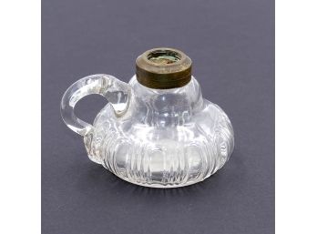 Antique Pressed Glass Kerosene Finger Bedtime Lamp