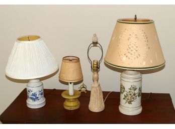 Lot Of 4 Vintage Lamps