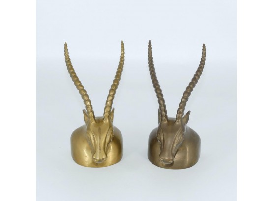 Brass Gazelle Bookends