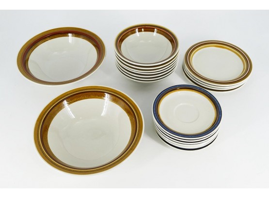 Vintage Haniwa Stone Japan Serving Bowls, Bowls, Plates, And Saucers - Patio & Largo Patterns