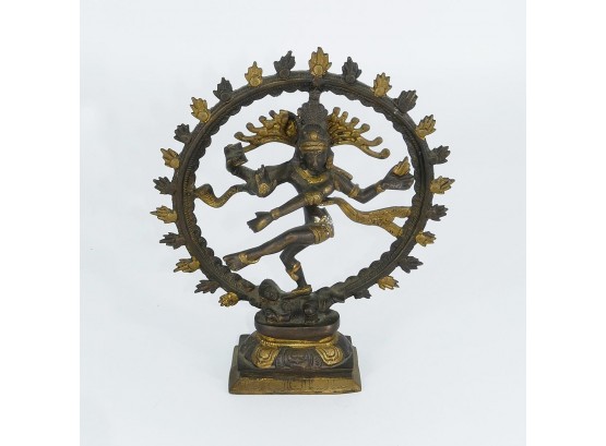 Vintage Brass Dancing Shiva Statue