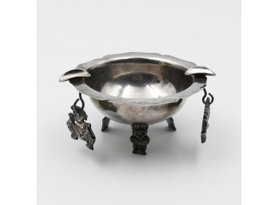 Decorative Colombian Sterling Silver Ashtray