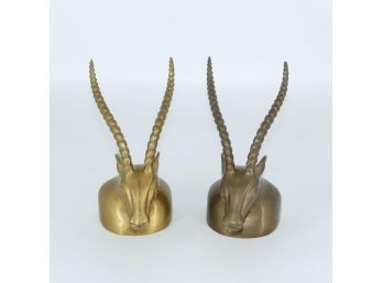Brass Gazelle Bookends