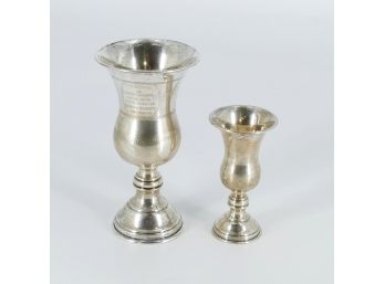 Two Sterling Silver Kiddush Cups