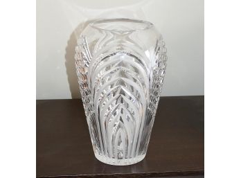 Art Deco Crystal Cut Vase - 12' Tall