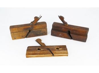 3 Different Antique Woodworking Planes - Davis & King, Spalding, Etc