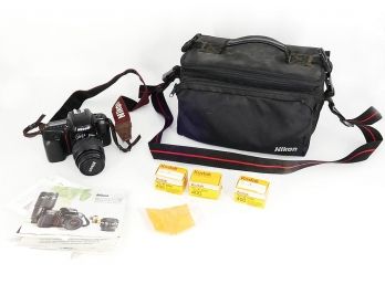 Nikon N50 Film Camera With Lens, Film, Case, Etc