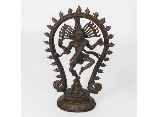 Vintage Brass Dancing Shiva Statue