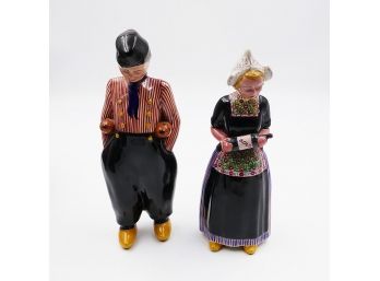 Vintage Bols Liquor Decanters - Porcelain Figurines - Made In Holland