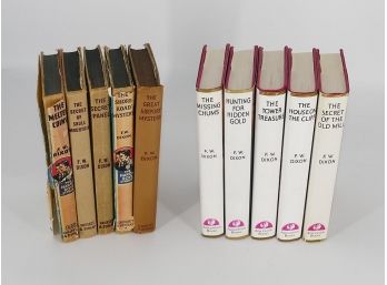 10 F.W. Dixon Hardy Boys Books - Vintage & Applewood Editions