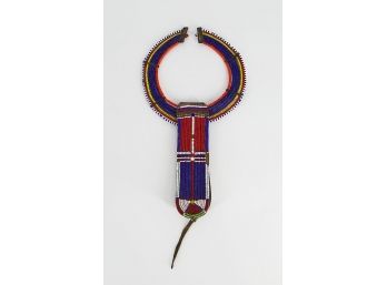 Vintage African Maasai Tribe Beaded Wedding Necklace - Kenya