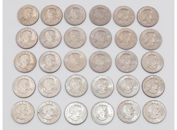 Lot Of 30 Susan B. Anthony US Dollar Coins (1979-1980)
