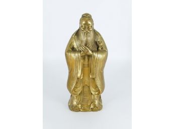 Brass Chinese Confucius Sculpture