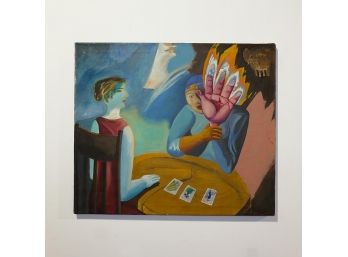 Gina Freschet Oil On Canvas 'The Fortune Teller' (1982) - From A Robert DeNiro Restaurant