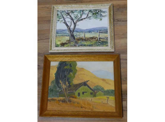 2 Original Oil On Board Paintings