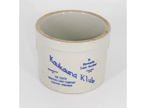 Vintage Kaukauna Klub Stoneware Crock