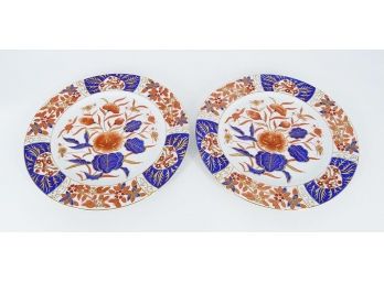 Pair Of Porcelain Imari Dinner Plates