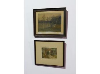 2 Different Wallace Nutting Hand Colored Photos
