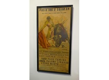 Vintage 1966 J. Cros Estrems Bullfighting Poster