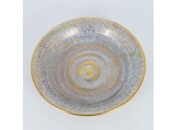 Stangl Pottery 9' Bowl With 22KT Gold Trim And Highlights