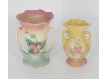 2 Different Vintage Hull Art Pottery Vases